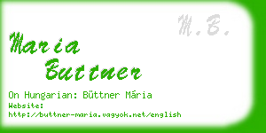 maria buttner business card